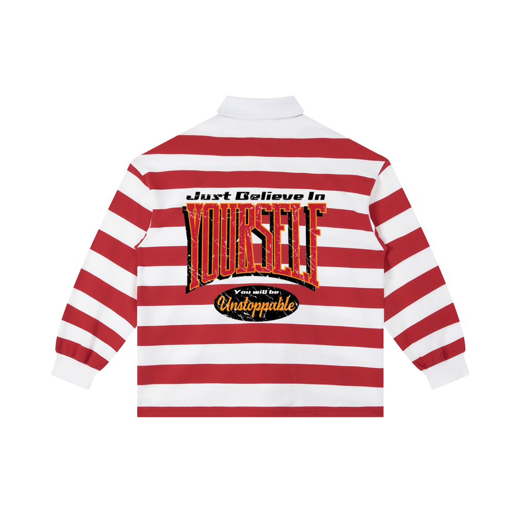 Color Block Stripe Polo Shirt