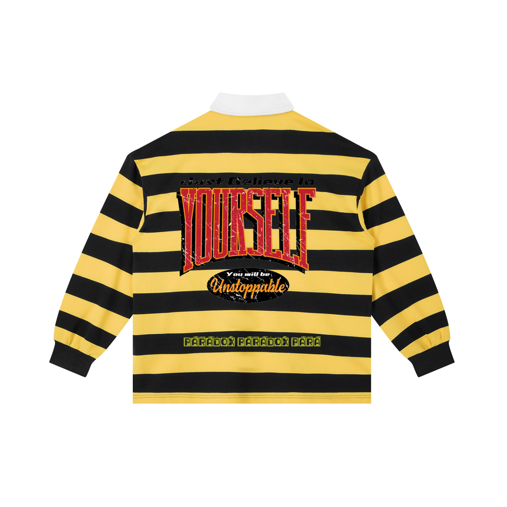 Color Block Stripe Polo Shirt