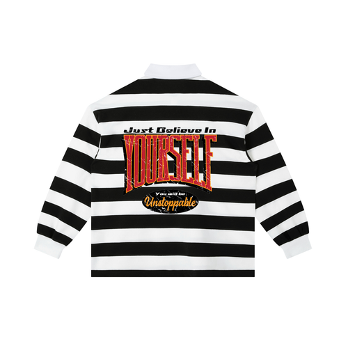 Color Block Stripe Polo Shirt
