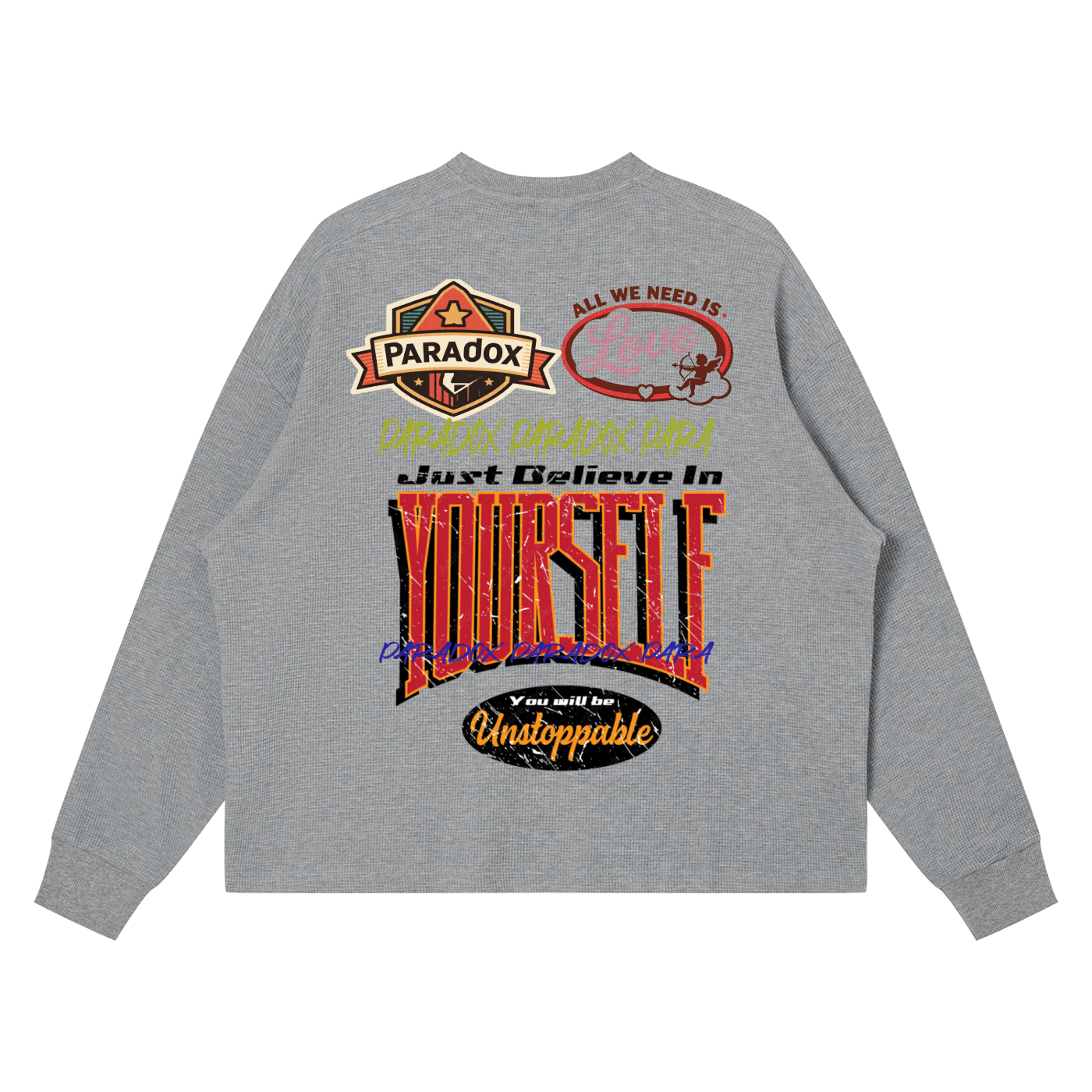 Unisex Waffle Boxy Long Sleeve T-Shirt