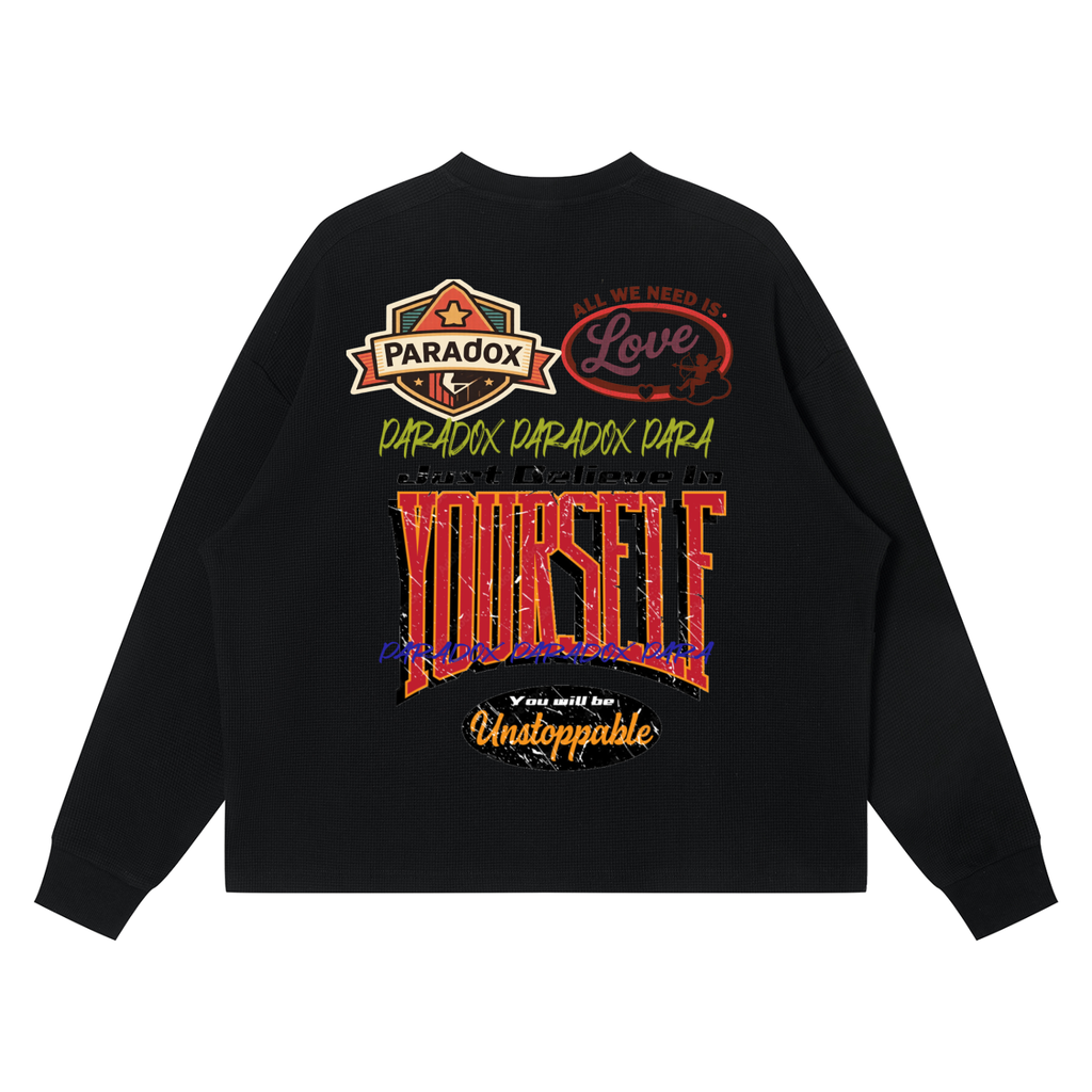 Unisex Waffle Boxy Long Sleeve T-Shirt
