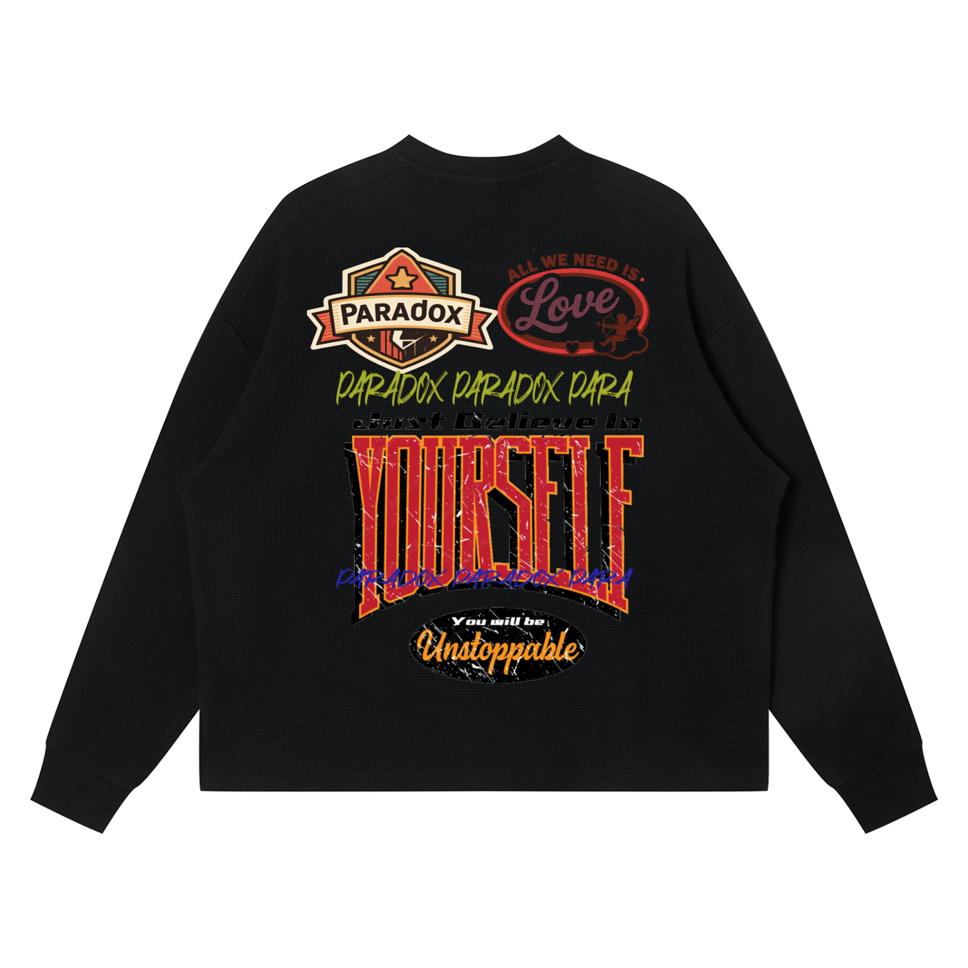 Unisex Waffle Boxy Long Sleeve T-Shirt