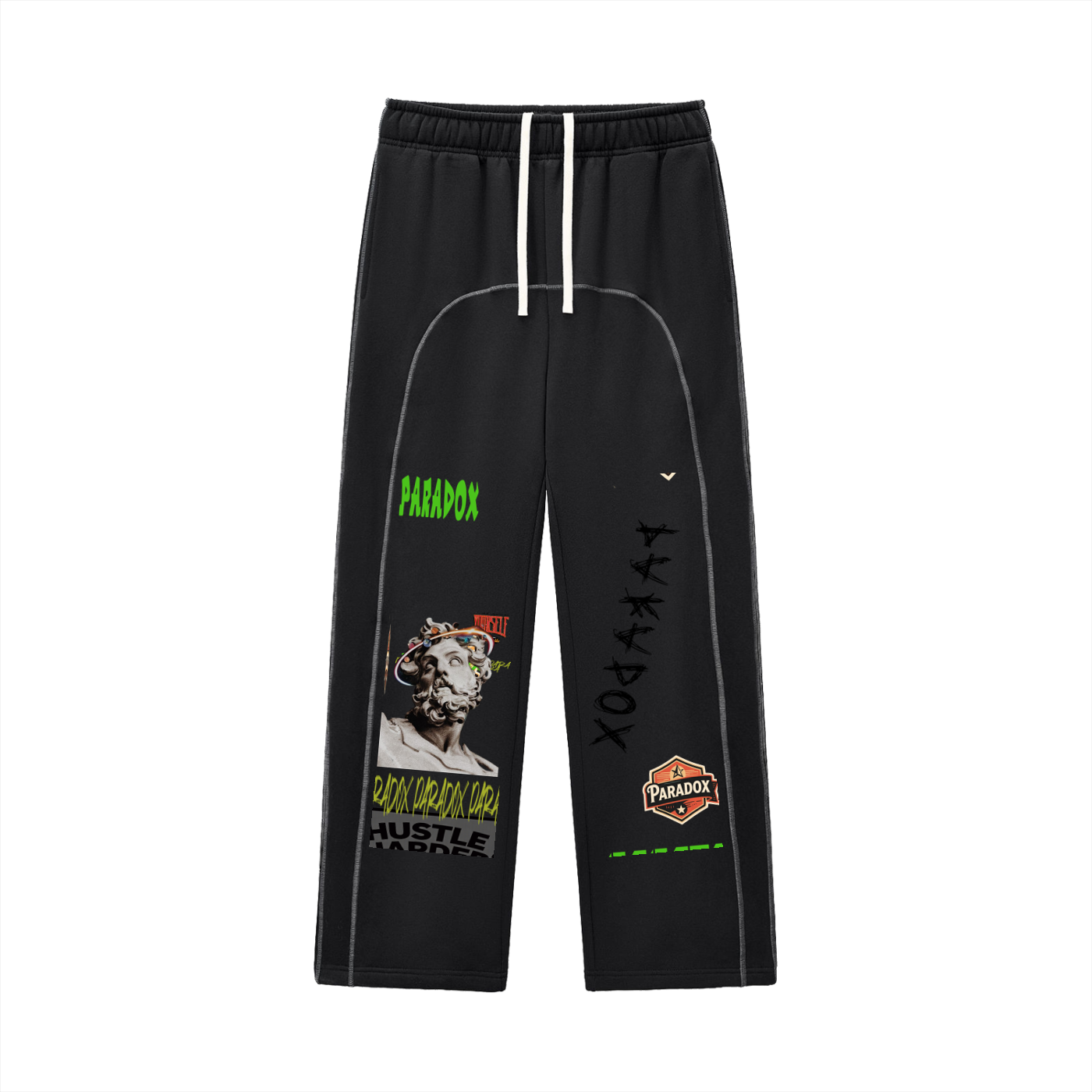 Contrast-Stitched Fleece Sweatpants