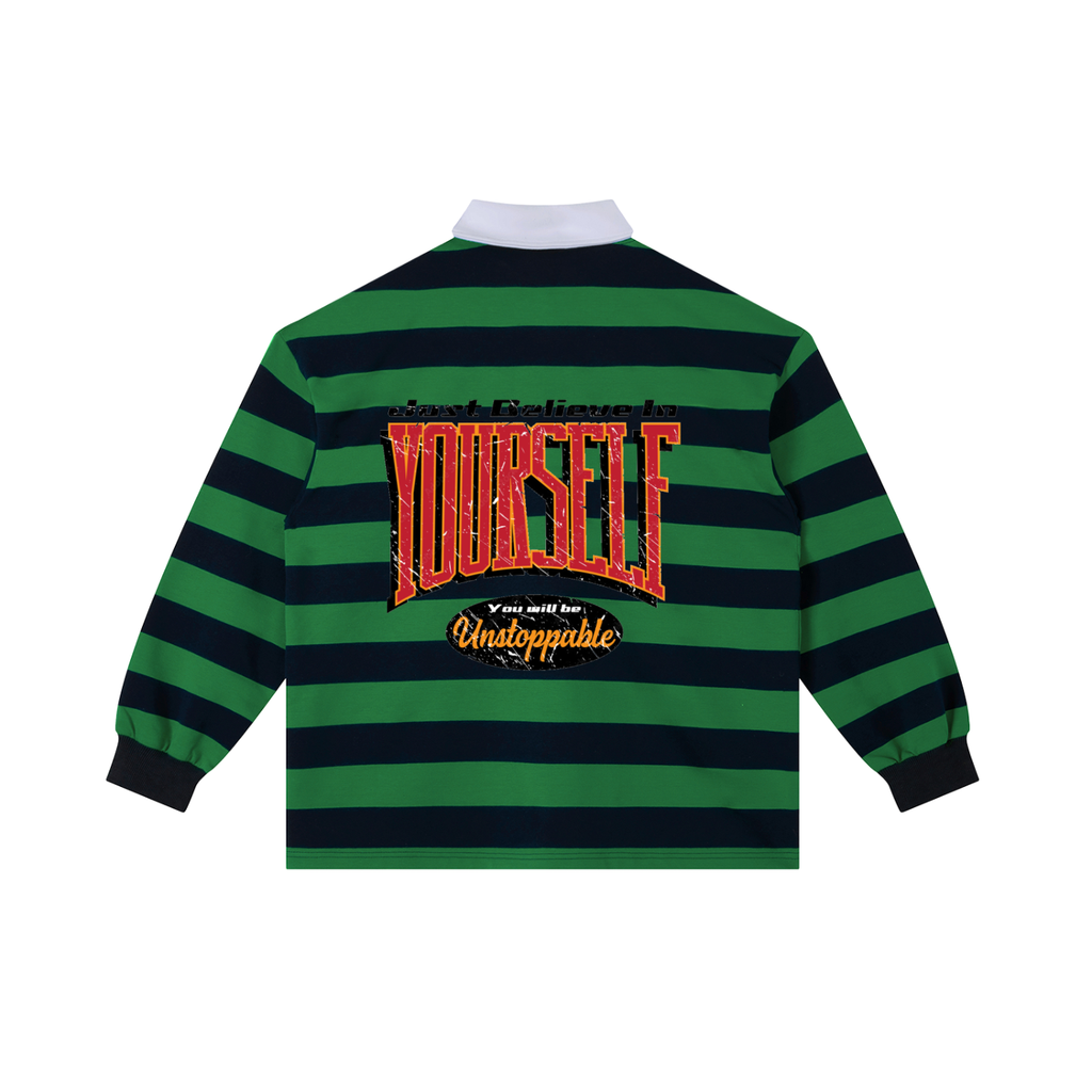 Color Block Stripe Polo Shirt