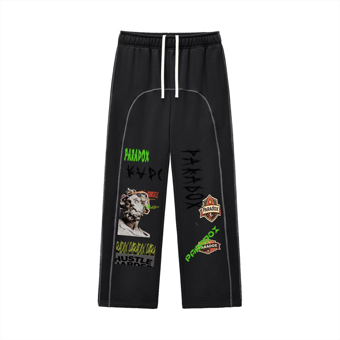 Contrast-Stitched Fleece Sweatpants