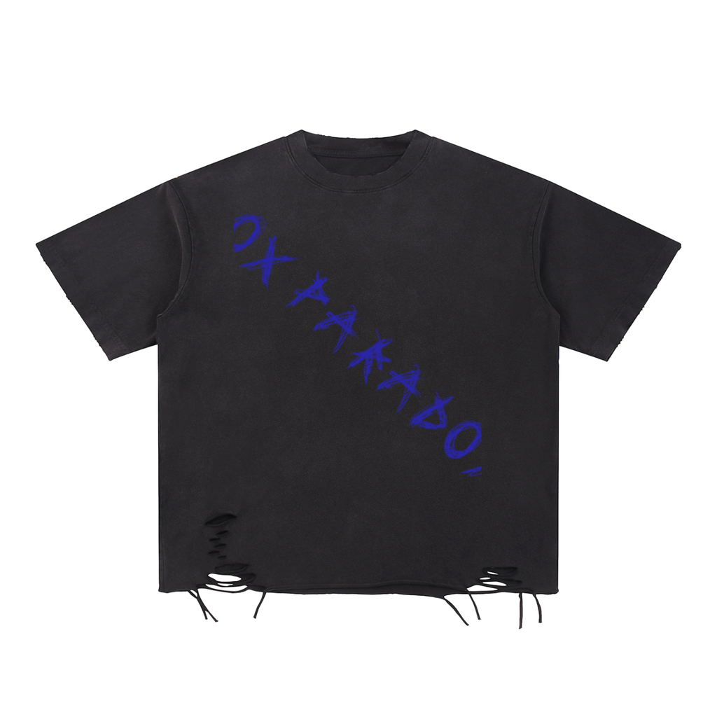 Snow Washed Raw-Hem T-Shirt