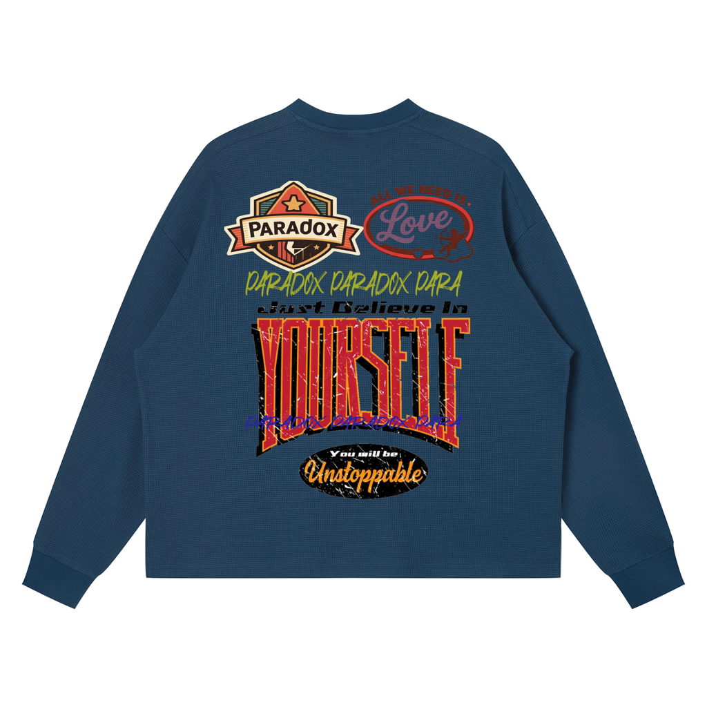 Unisex Waffle Boxy Long Sleeve T-Shirt