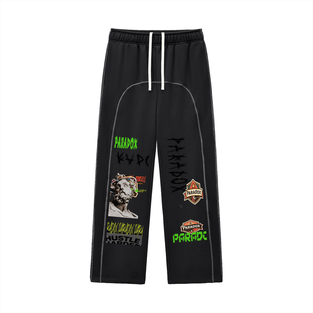 Contrast-Stitched Fleece Sweatpants
