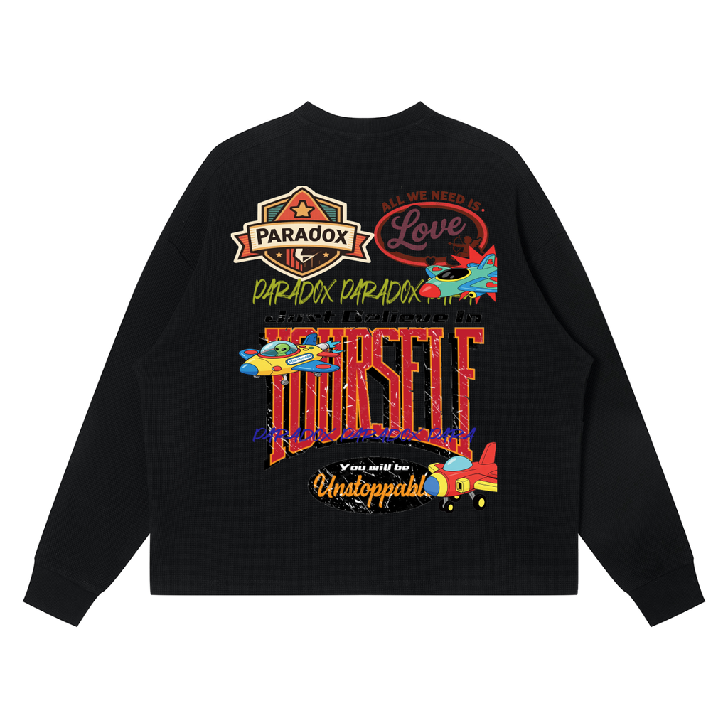 Unisex Waffle Boxy Long Sleeve T-Shirt