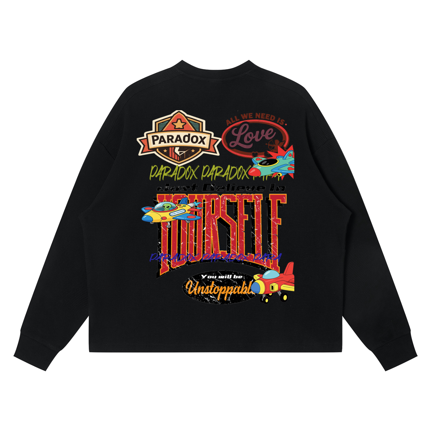Unisex Waffle Boxy Long Sleeve T-Shirt