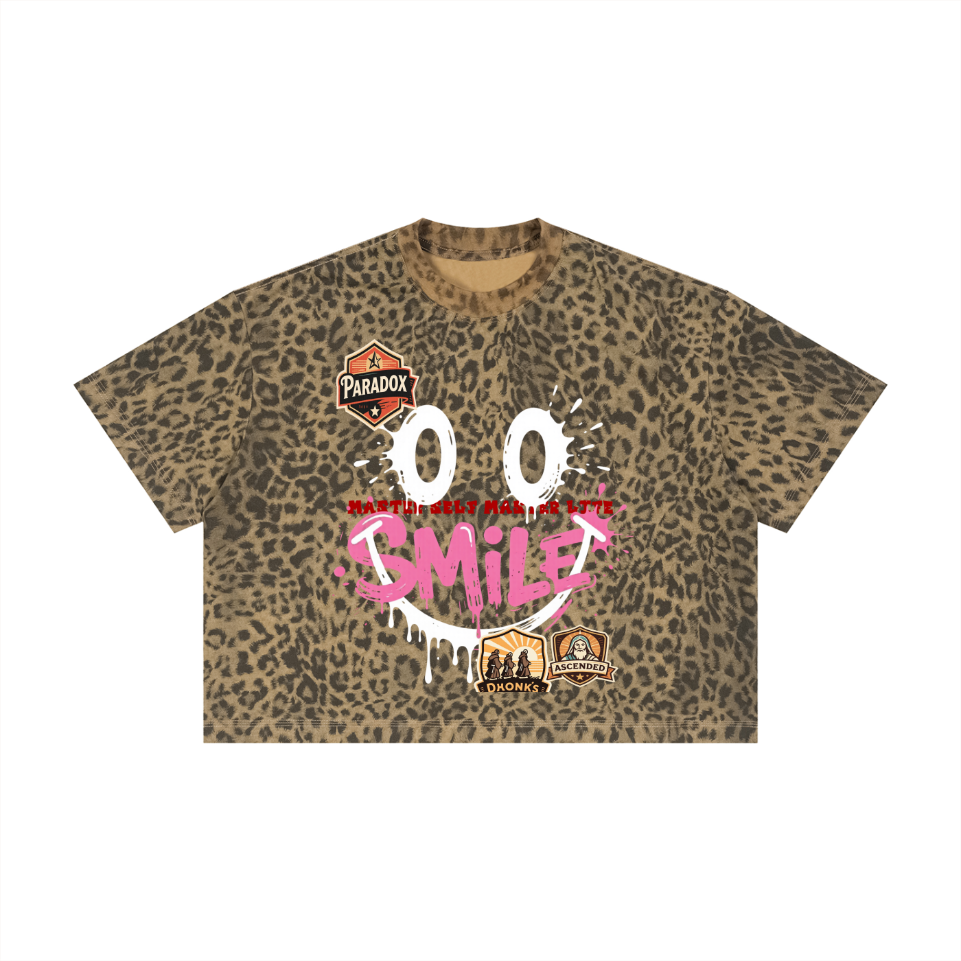 Unisex Leopard Print Boxy T-Shirt