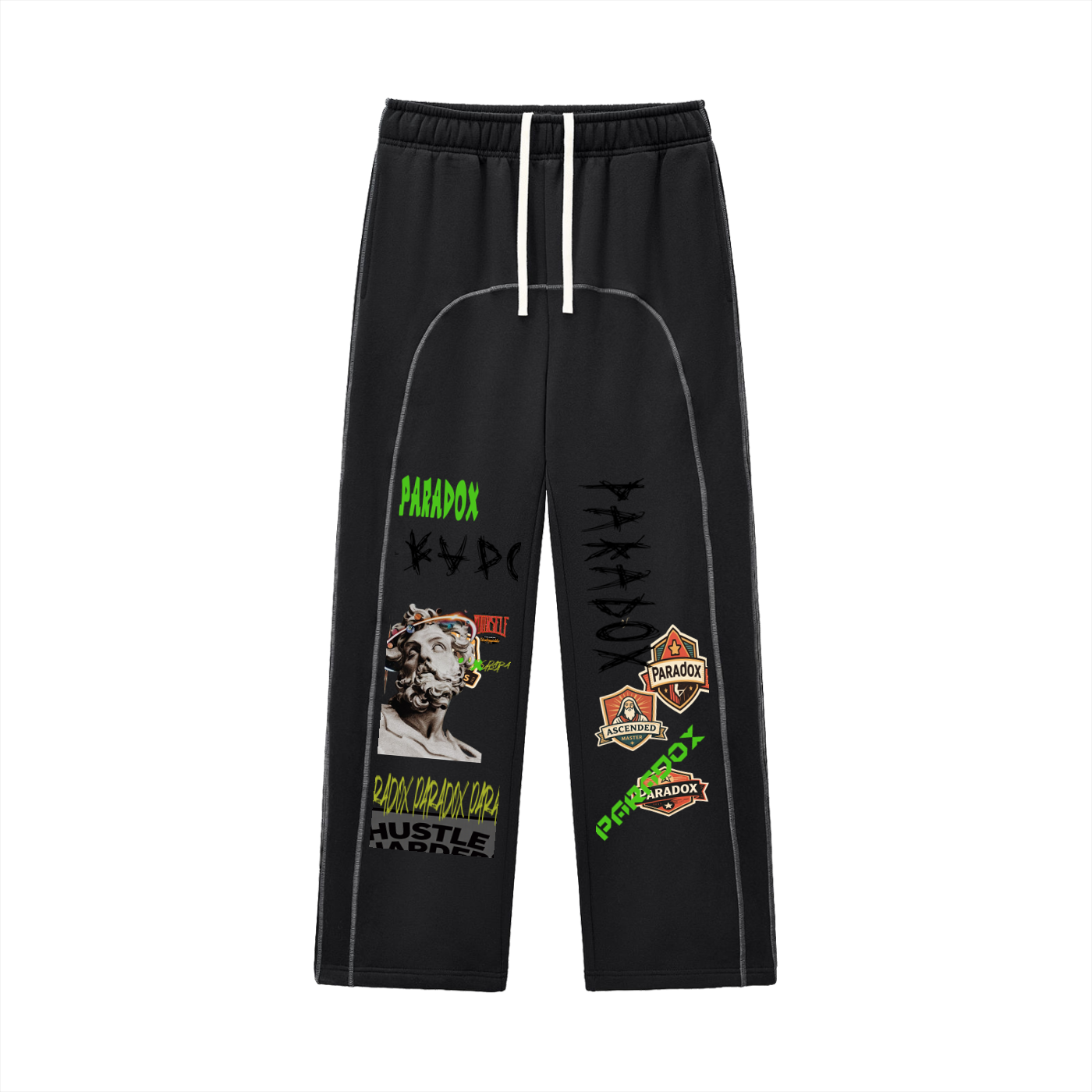 Contrast-Stitched Fleece Sweatpants