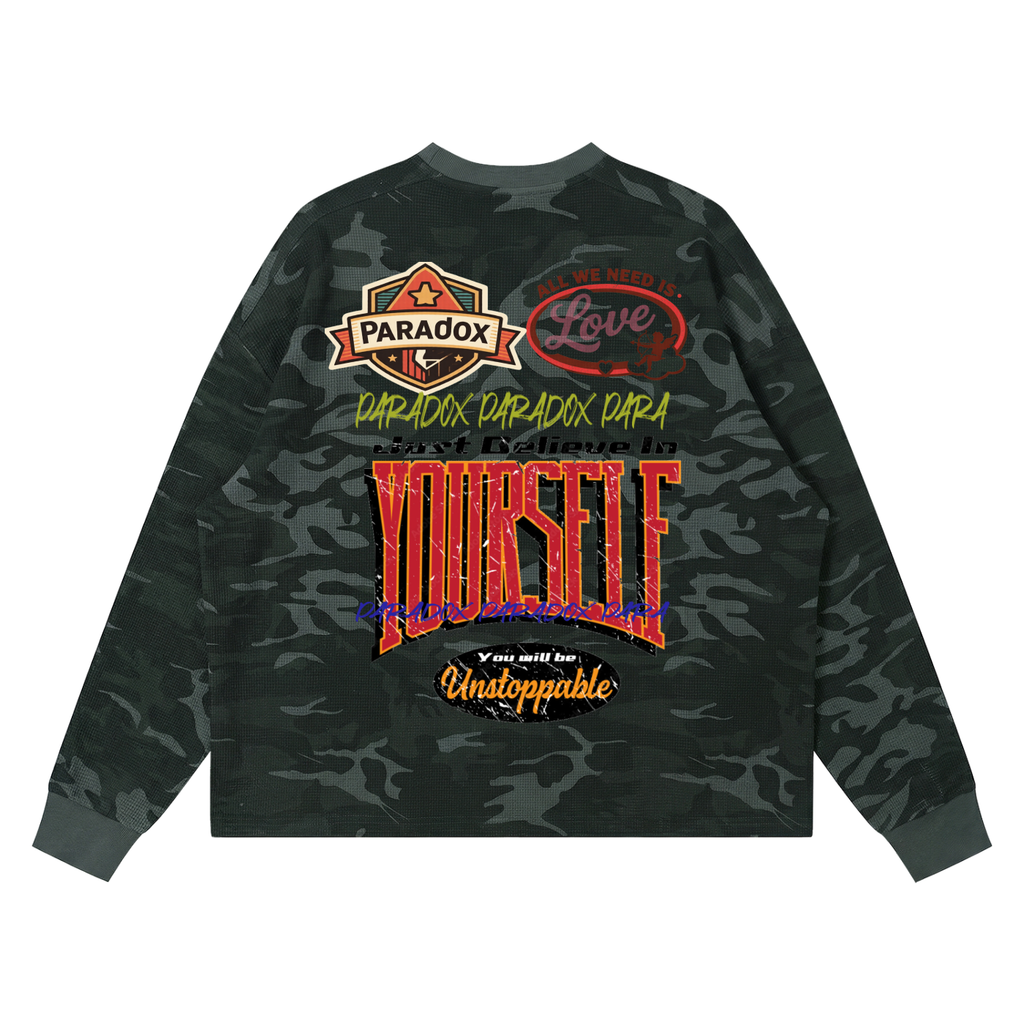 Unisex Waffle Boxy Long Sleeve T-Shirt