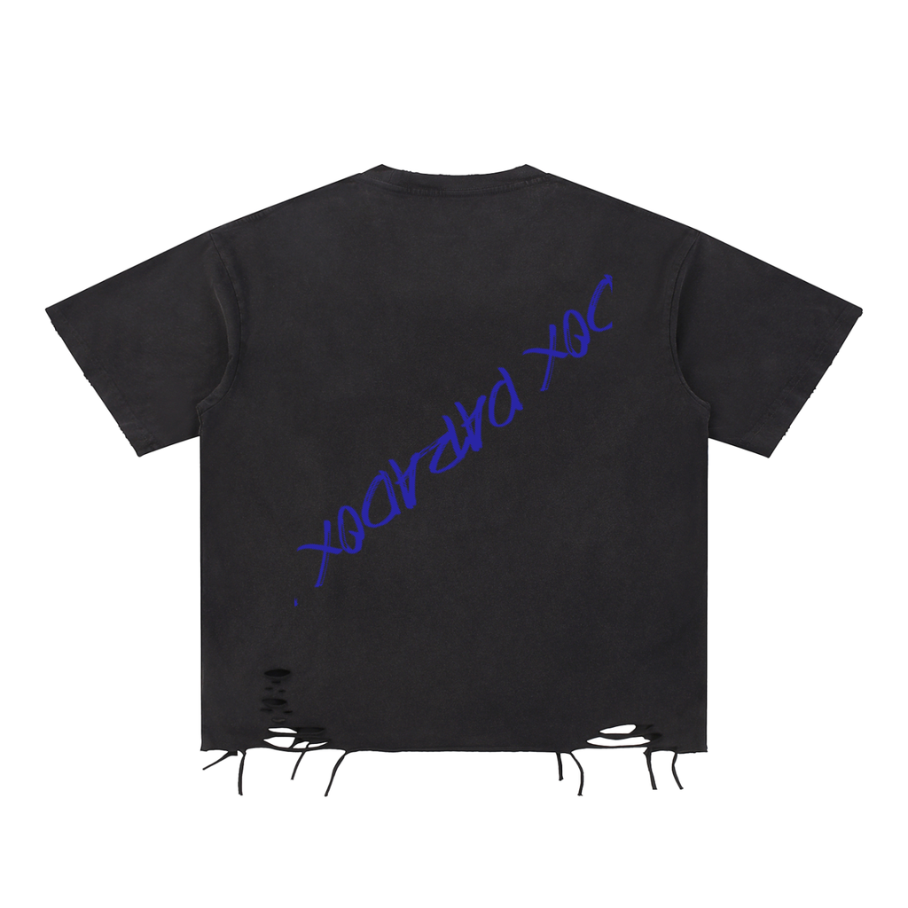 Snow Washed Raw-Hem T-Shirt