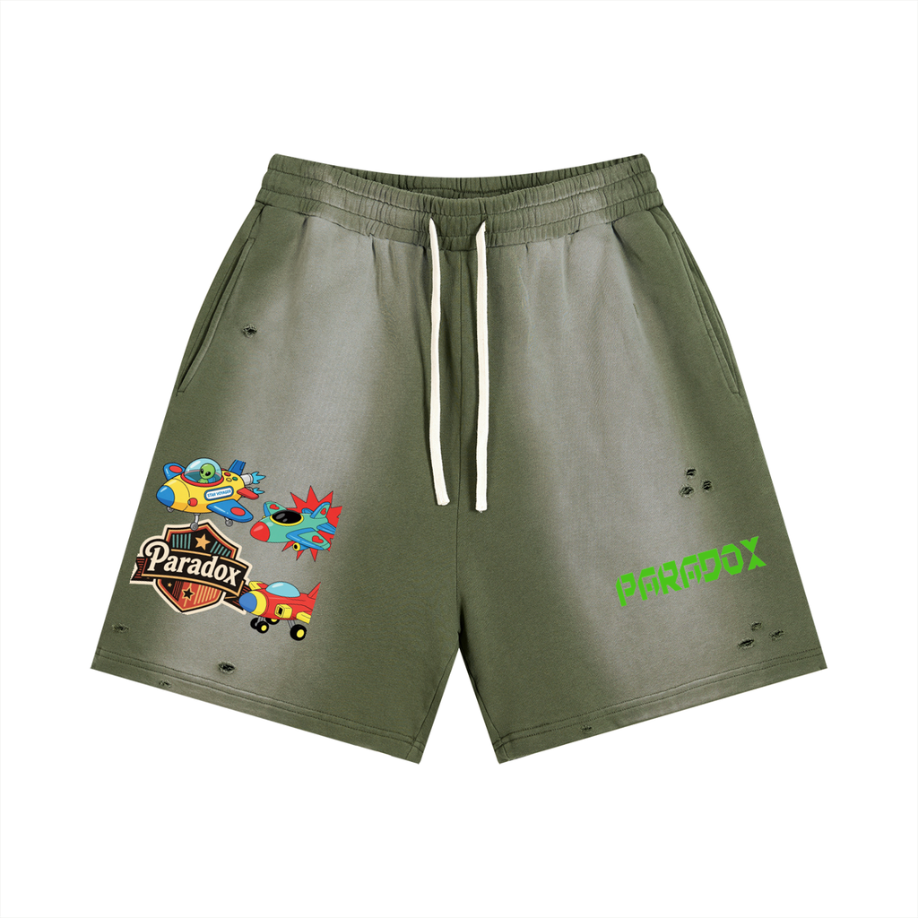Sun Fade Distressed Shorts